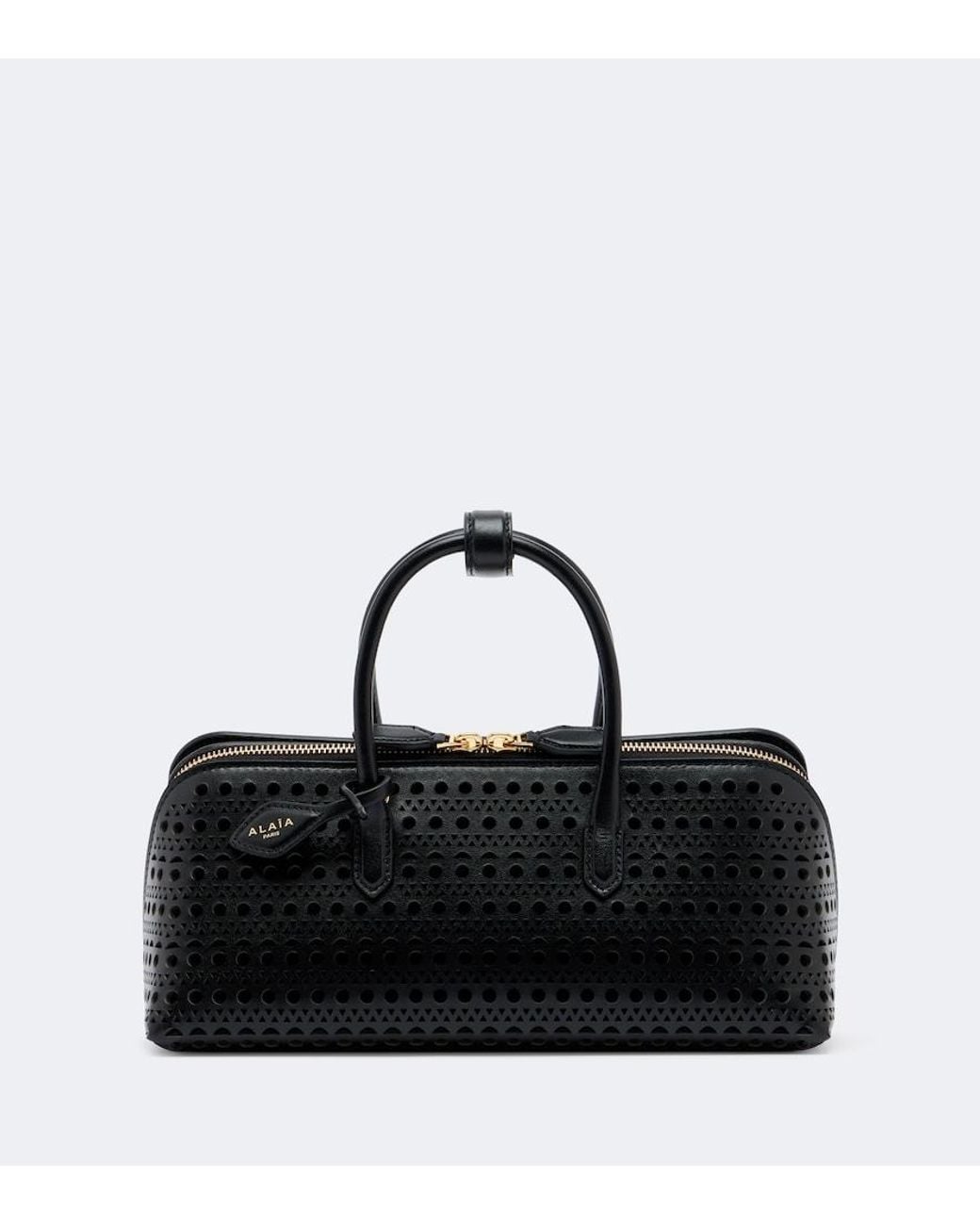 Alaïa Black Delta Small Vienne Leather Top-Handle Bag