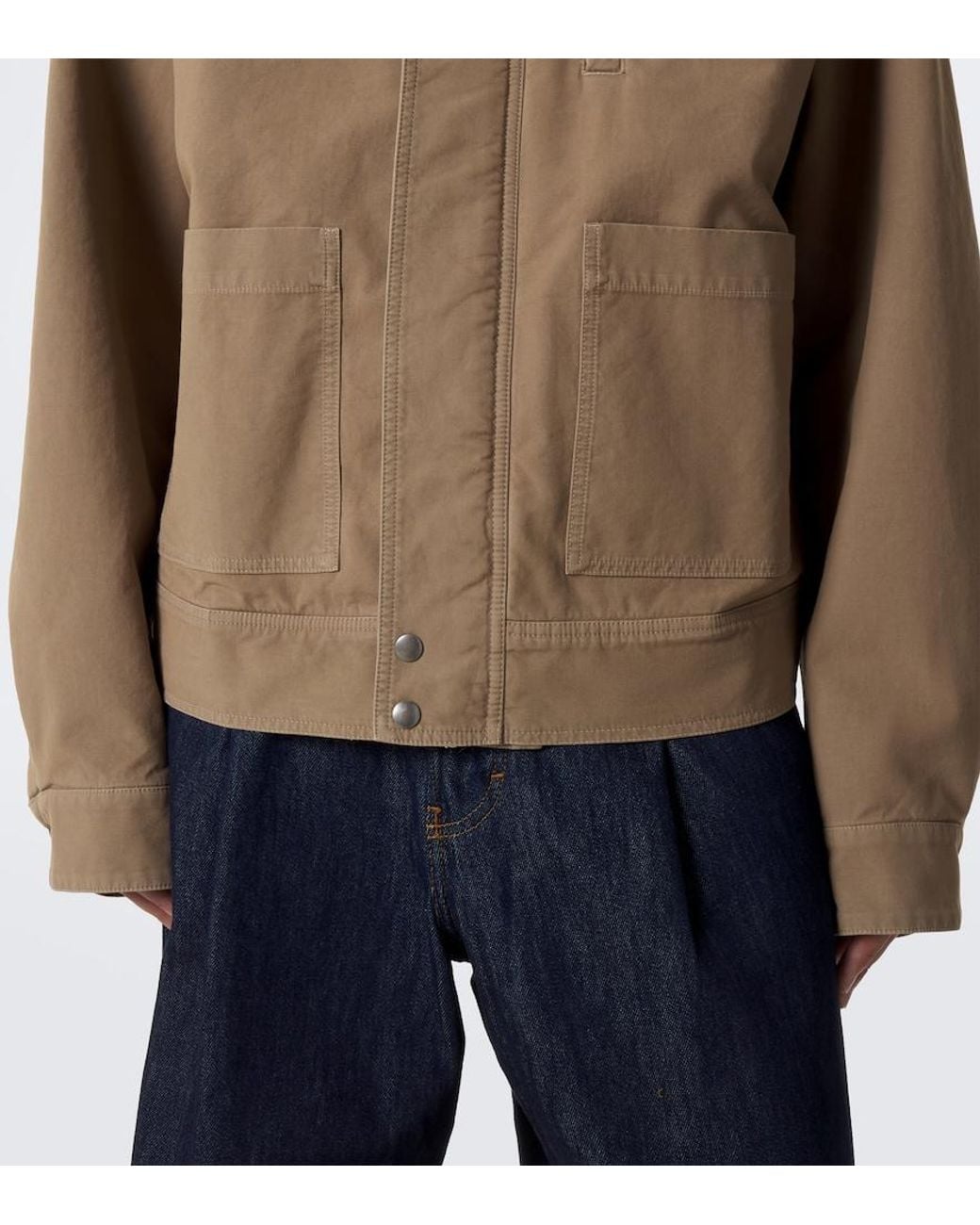 Dries Van Noten Brown Corduroy-Trimmed Cotton Field Jacket for men