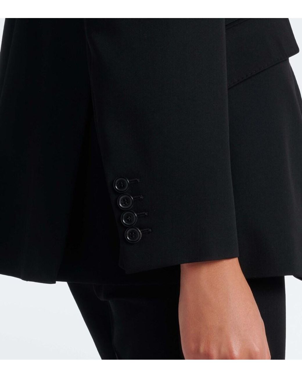 Max Mara Black Virgin Wool Blazer