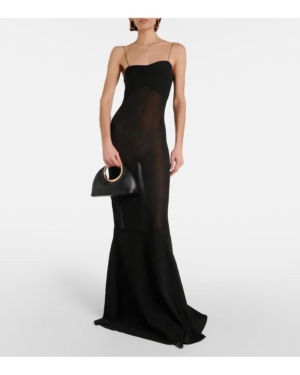 Jacquemus Black Les Sculptures 'La Robe Fino' Maxi Dress