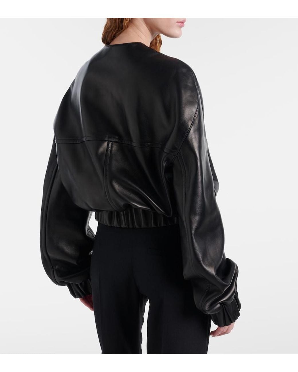 Khaite Black Cordan Leather Jacket