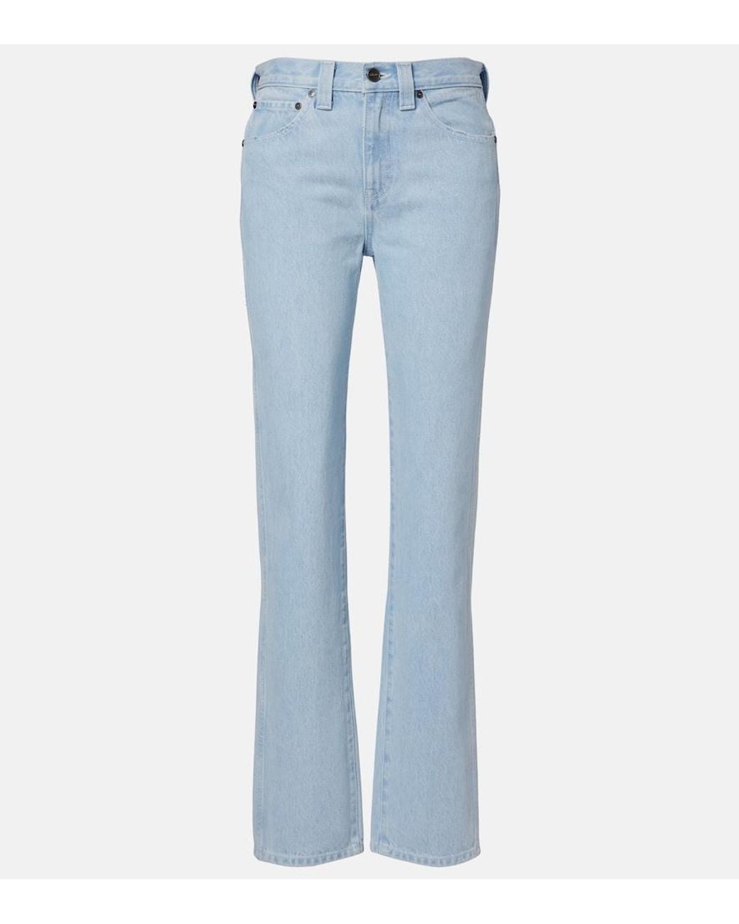 Khaite Blue Farley Straight Jeans