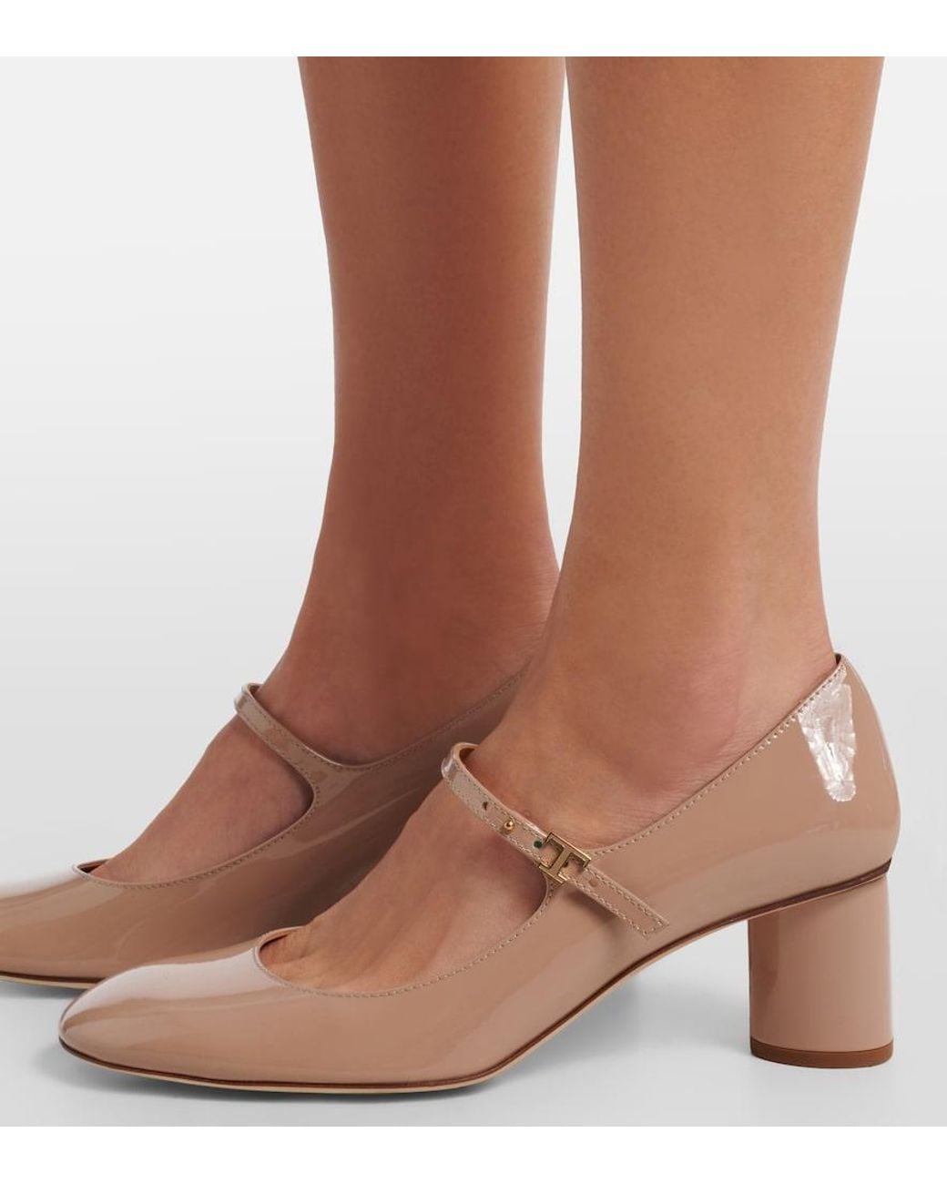 Tod's Brown Patent Leather Mary Jane Pumps