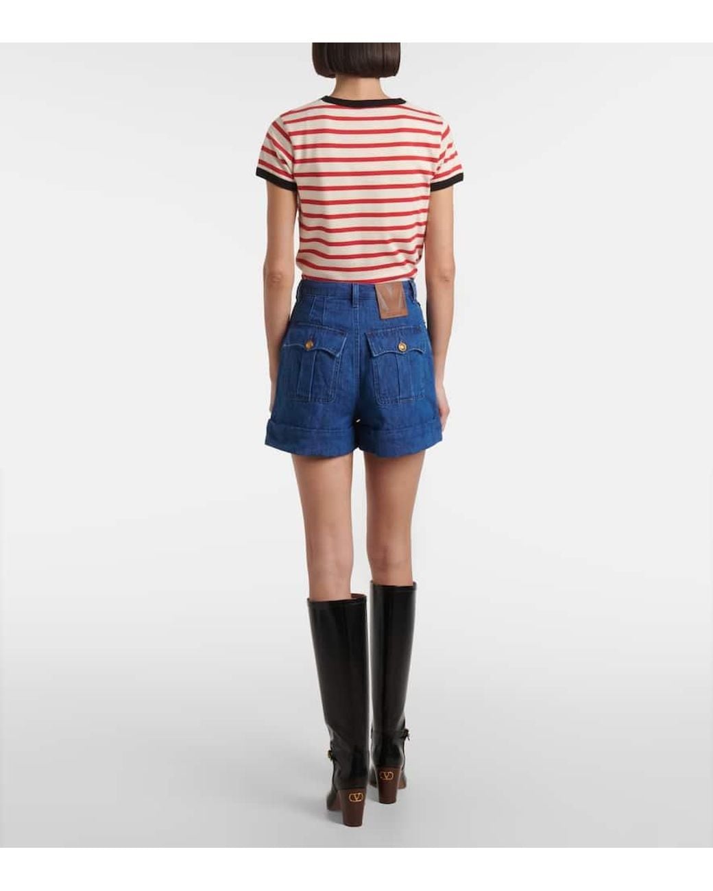 Shorts Di Jeans di Valentino in Blue