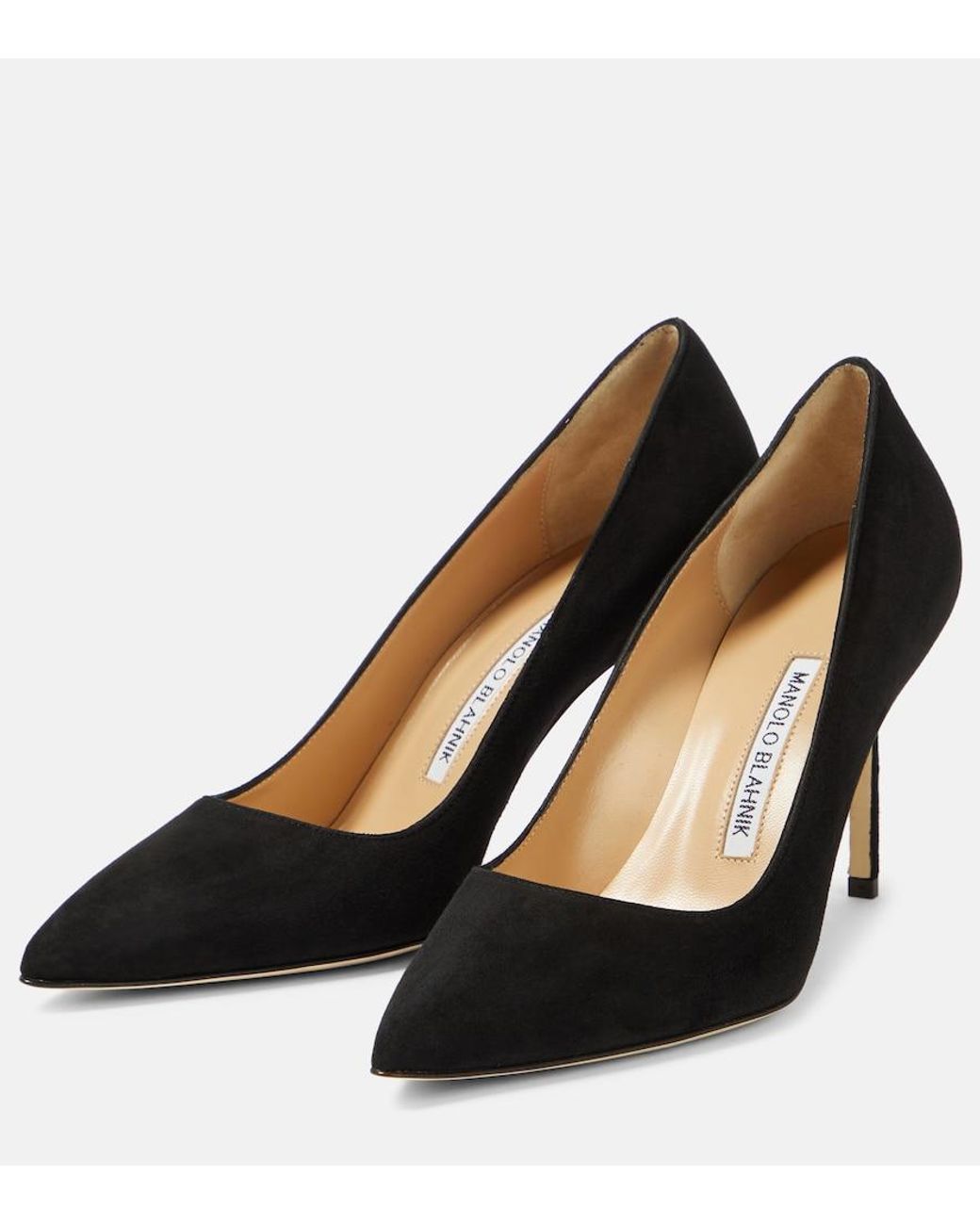 Manolo Blahnik Black Bb 90 Suede Pumps