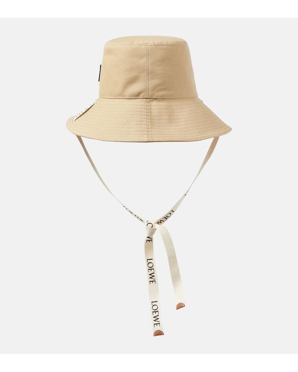 Loewe White Logo Canvas Bucket Hat