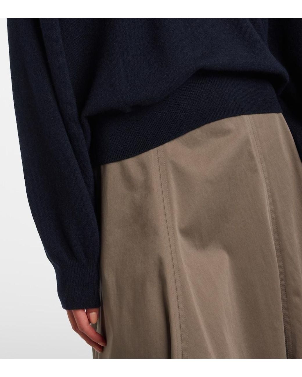 Lisa Yang Blue Katriel Cashmere Polo Sweater