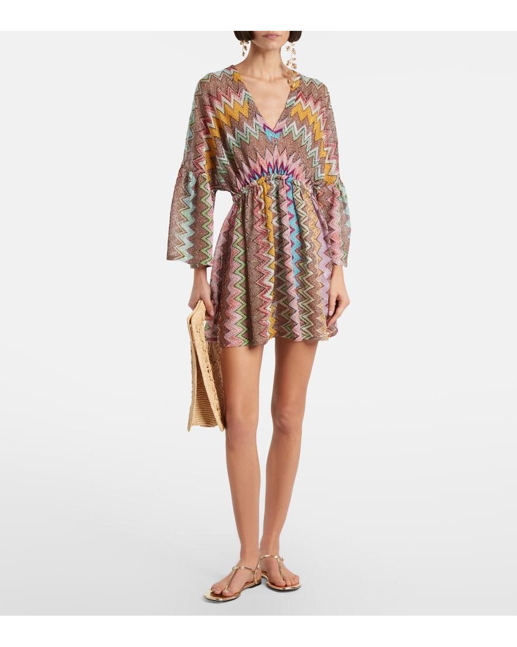 Missoni Multicolor Zigzag Lame Kaftan