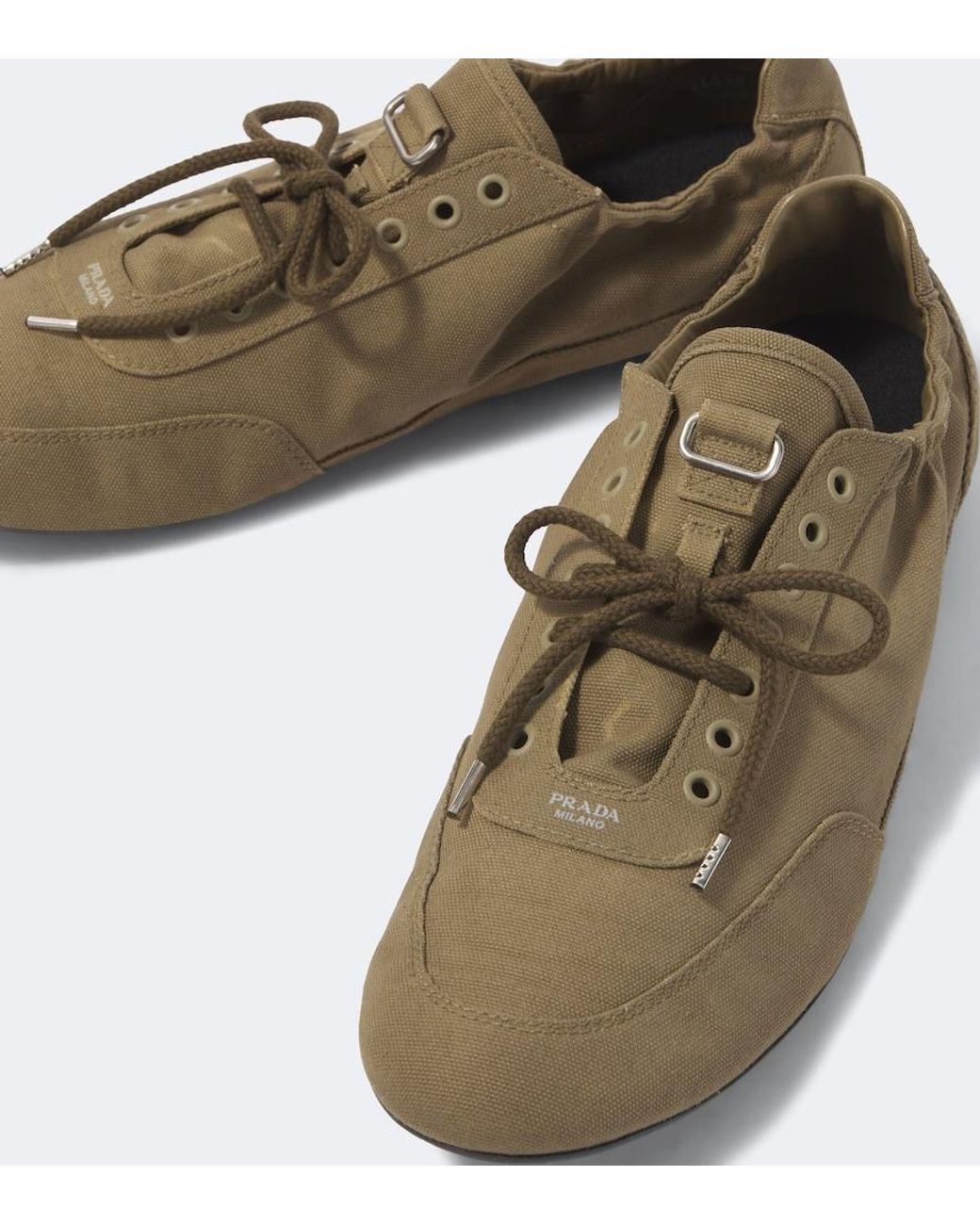 Prada Sneakers Collapse Aus Canvas in Green für Herren