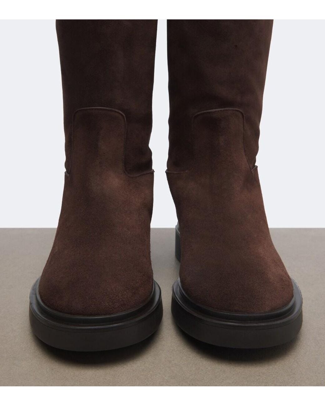 Aquazzura Brown Ride Suede Knee-High Boots