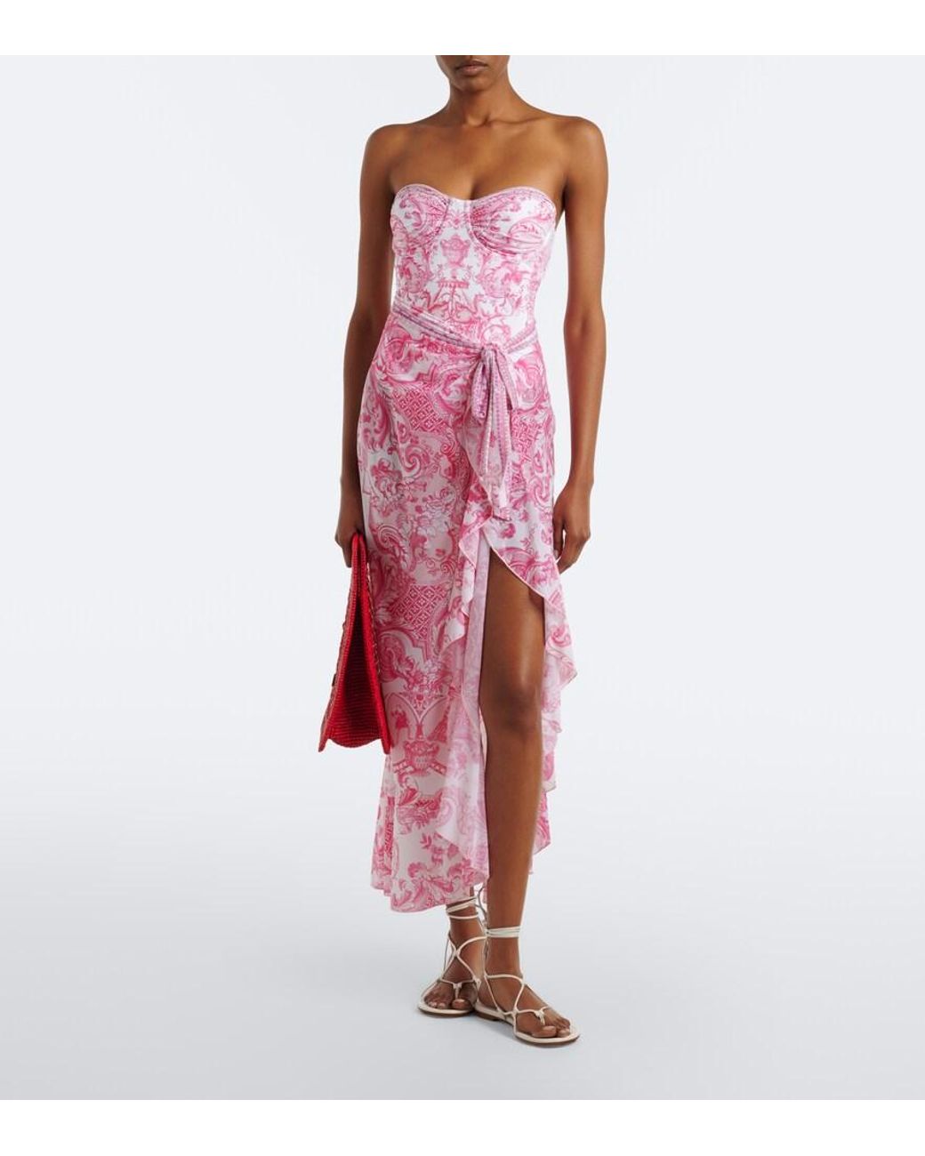 Camilla Pink Printed Beach Cover-Up