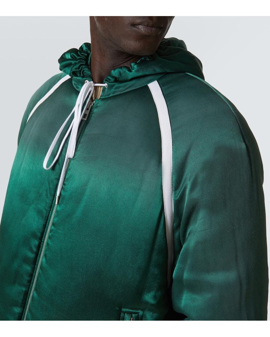Loewe Green Satin Tracksuit Jacket for men