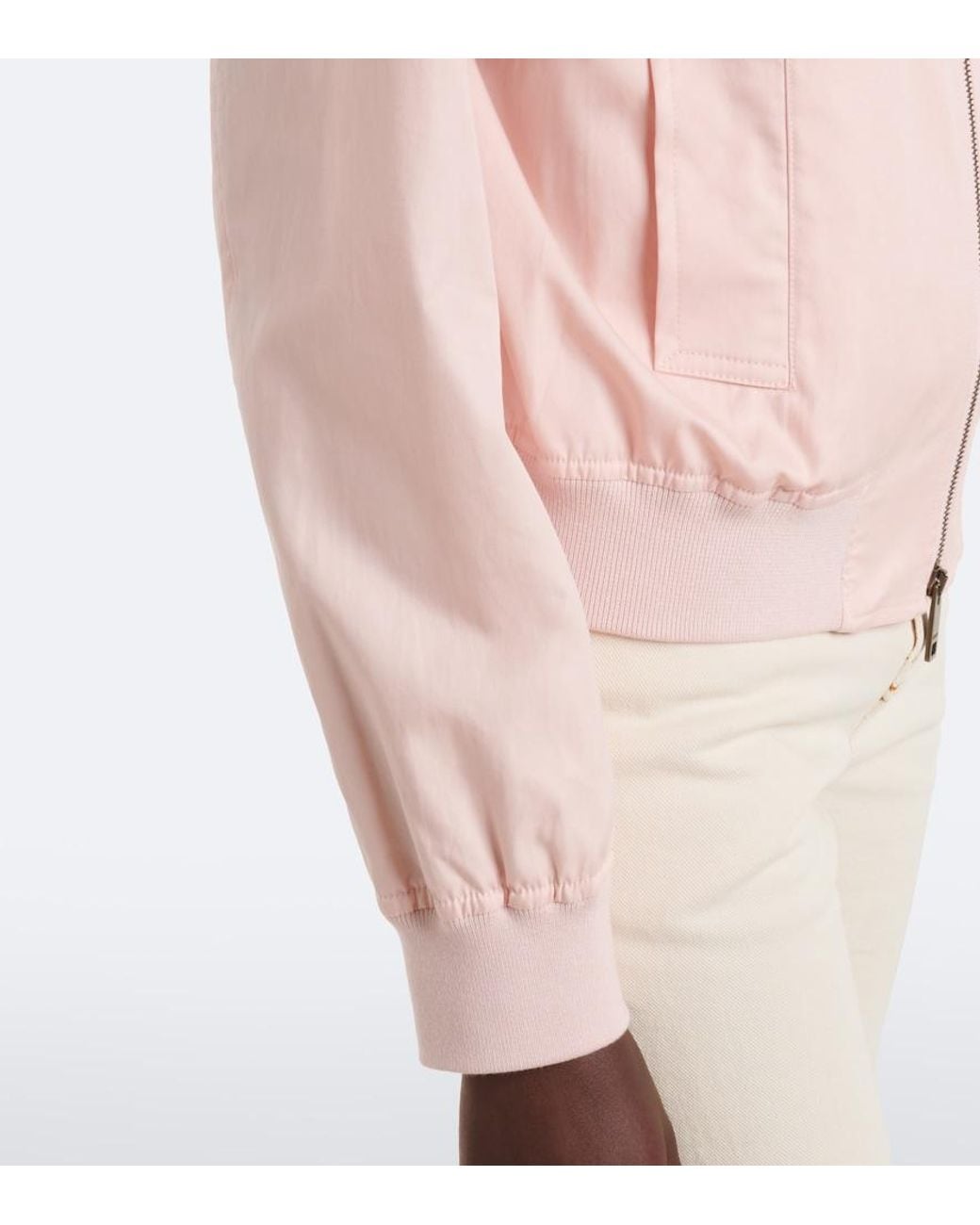 Burberry Pink Check Cotton Blouson Jacket