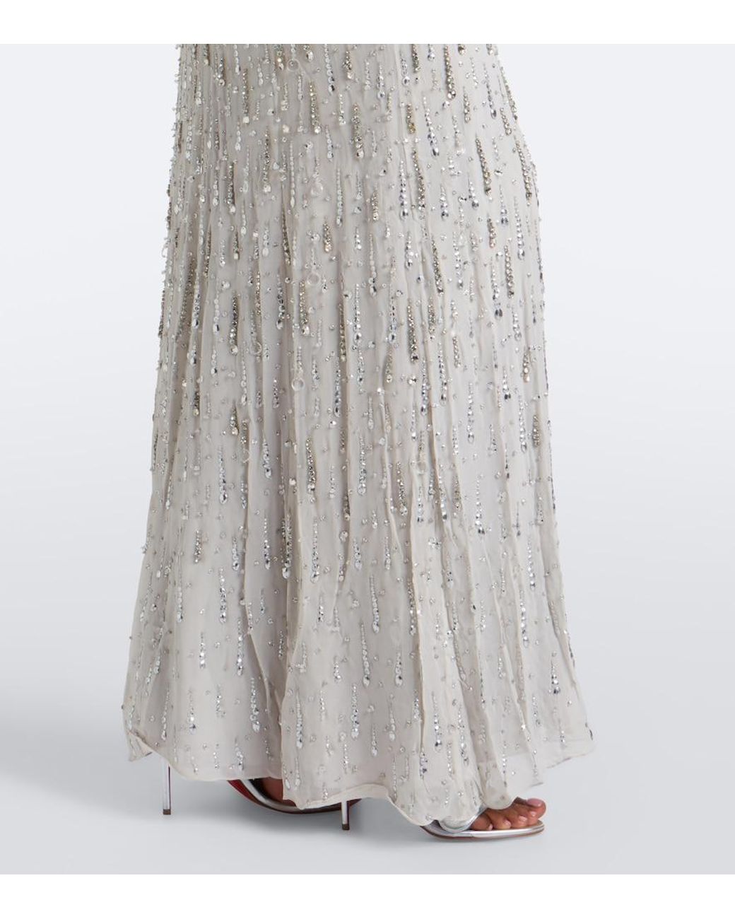 Jenny Packham White Santa Fe Embellished Gown