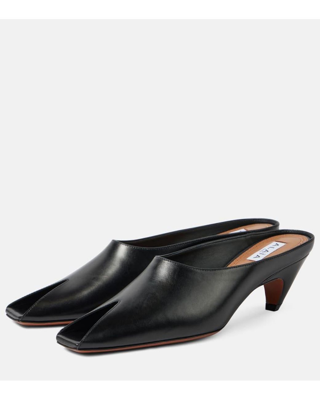 Alaïa 55 Leather Mules in Black | Lyst Canada