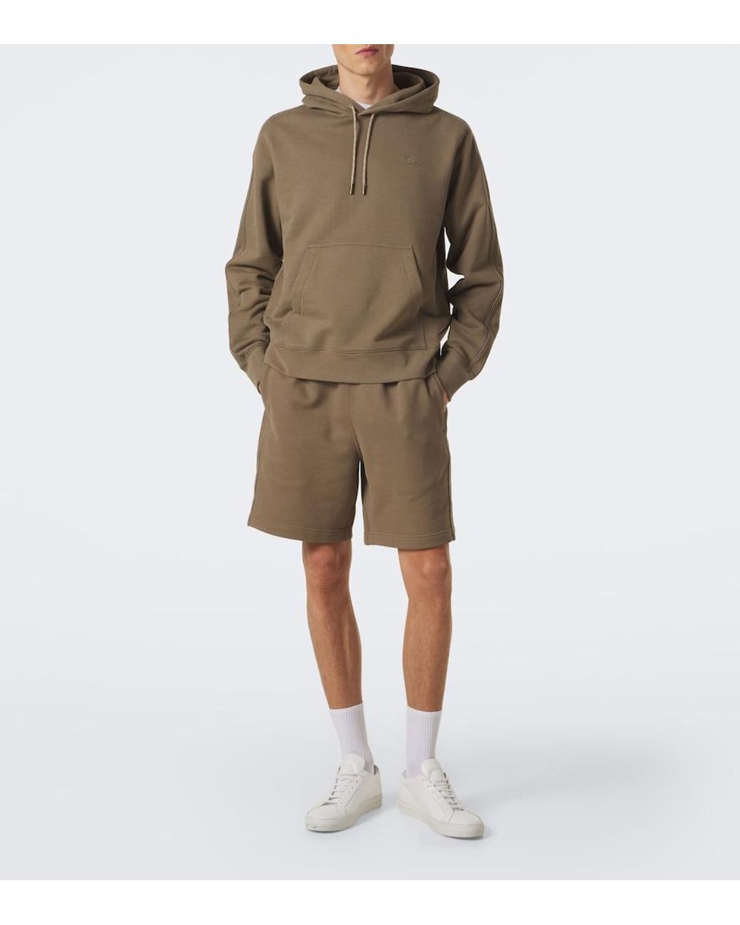 Burberry Natural Check Cotton Jersey Shorts for men