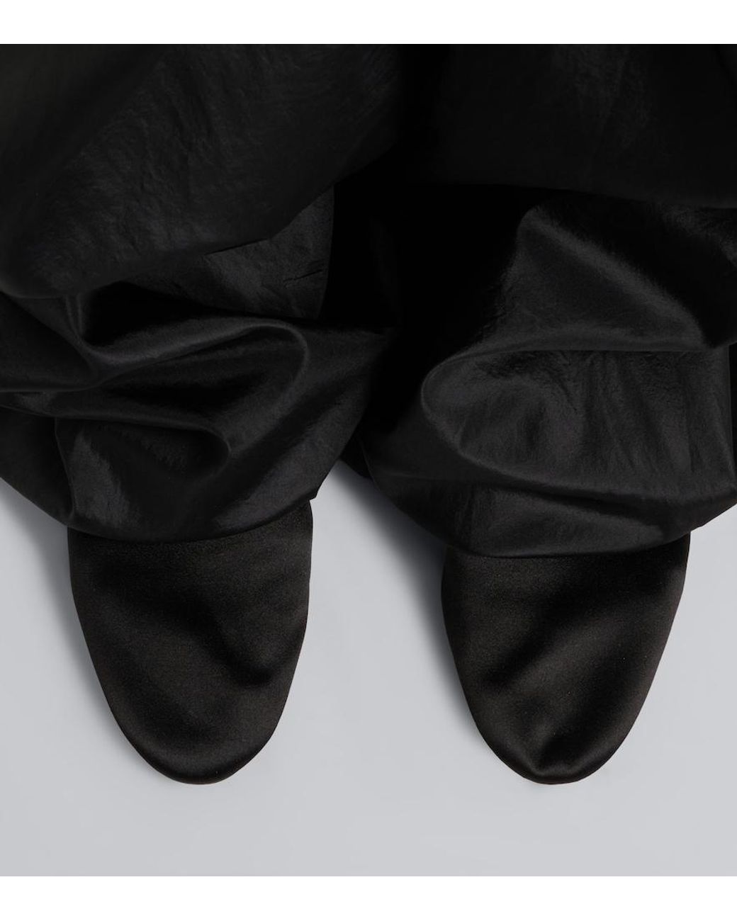 The Row Black Tilda Satin Mules