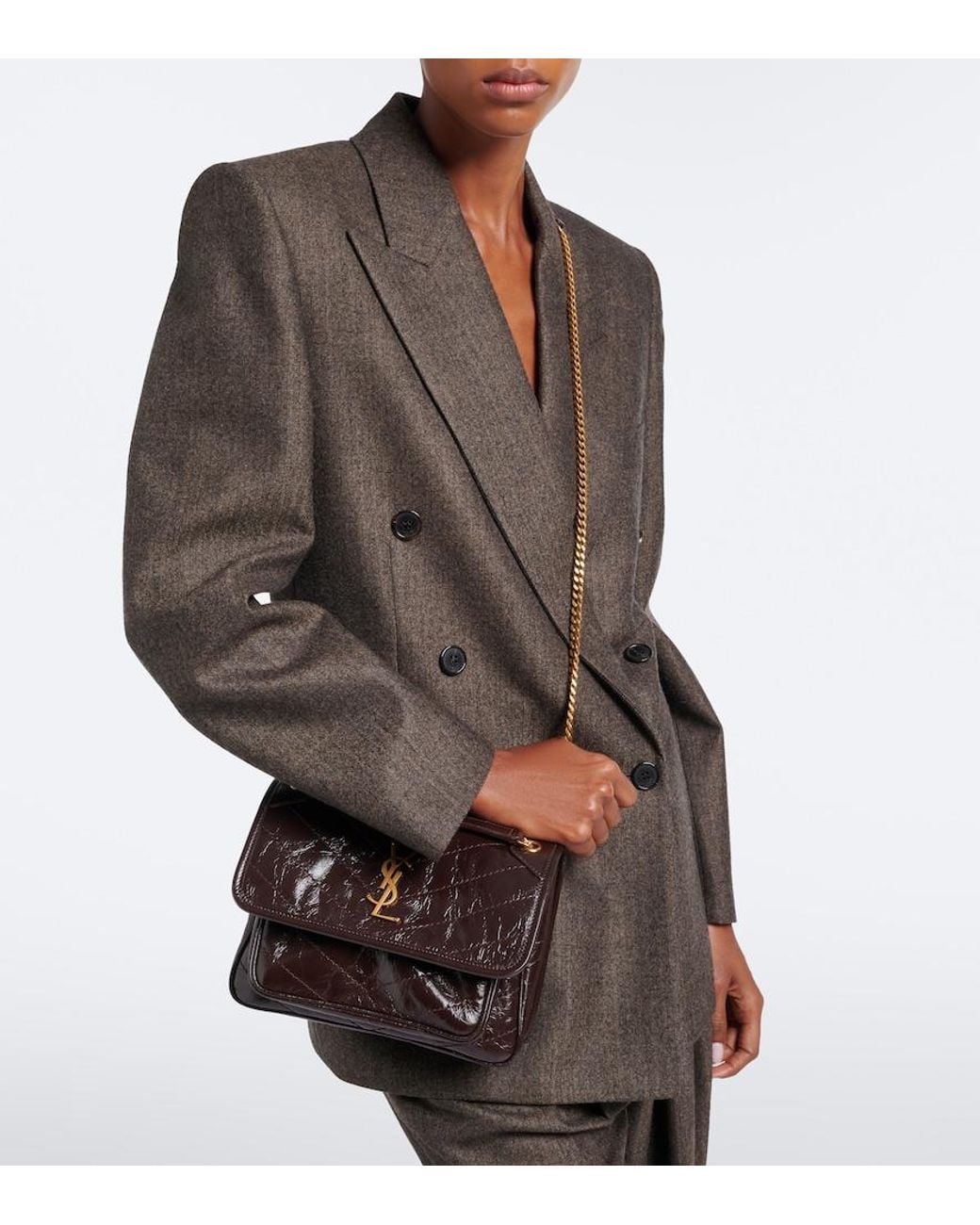 Saint Laurent Black Niki Small Leather Shoulder Bag