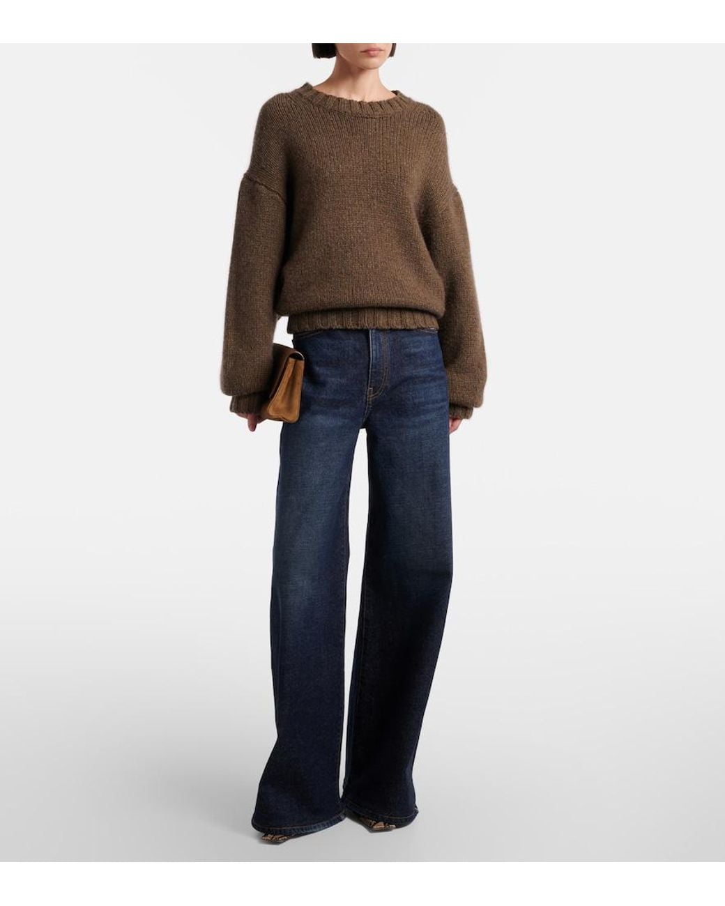 Khaite Blue Dane Wide-Leg Jeans