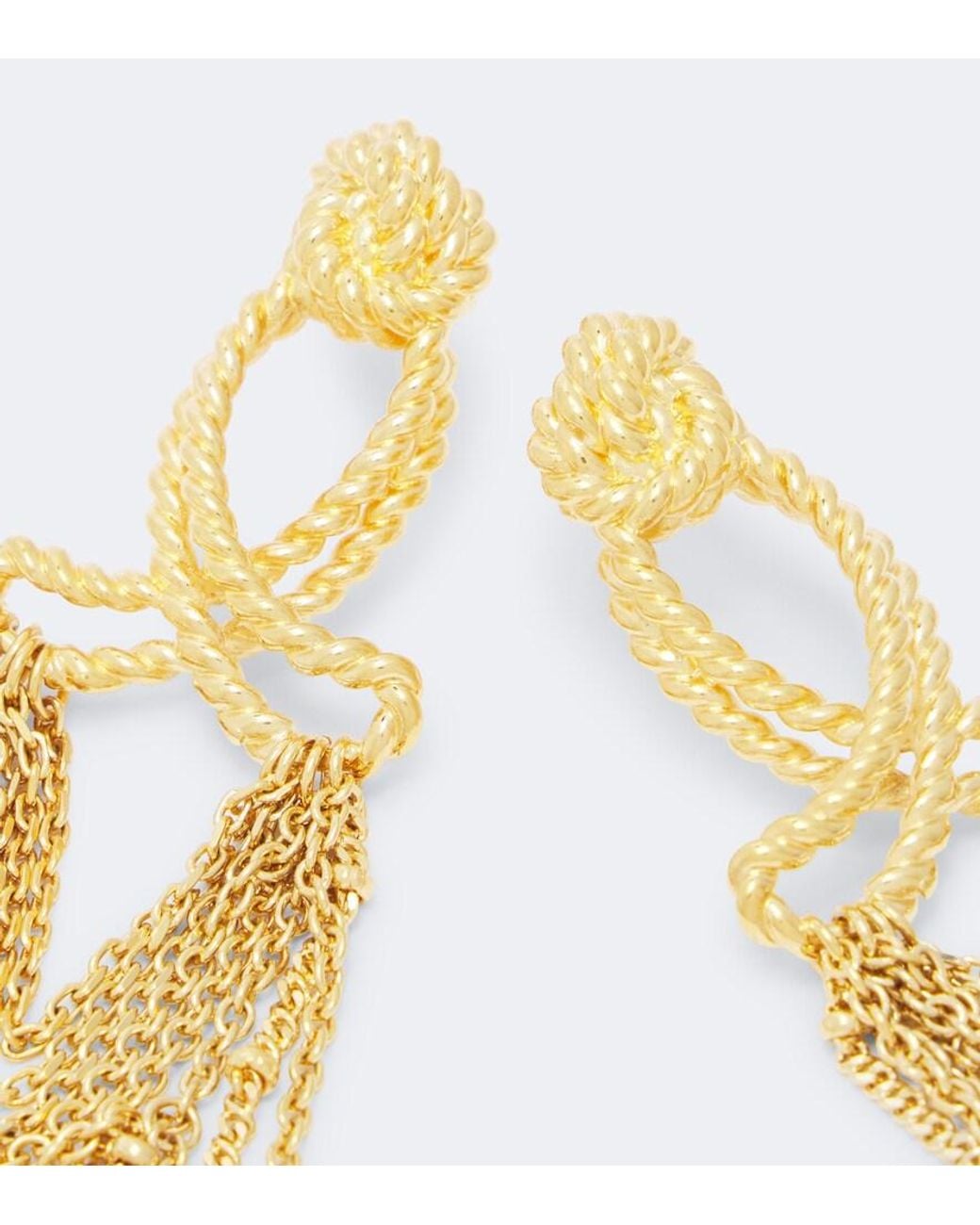 Chloé Metallic Chain-Detail Drop Earrings