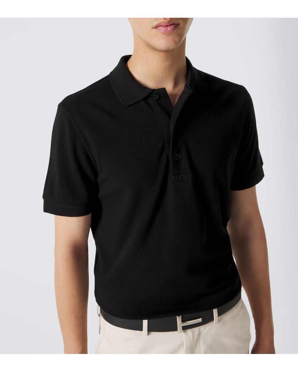 Polo Tom Ford pour homme en coloris Black