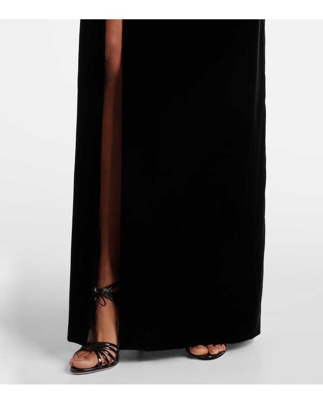 Tom Ford Black Strapless Velvet Gown