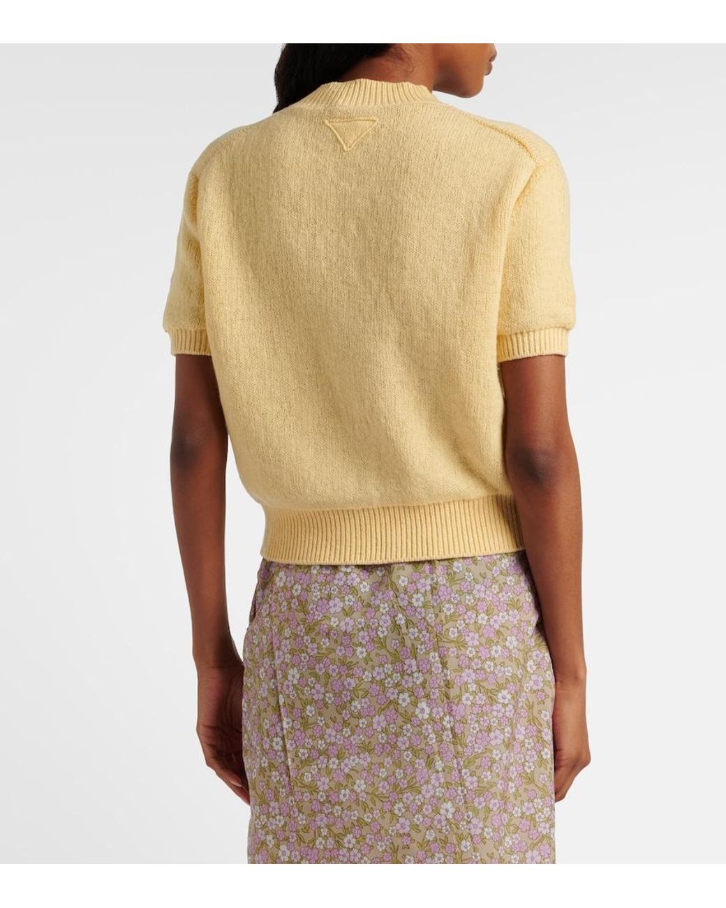 Prada Natural Pullover Aus Einem Kaschmirgemisch