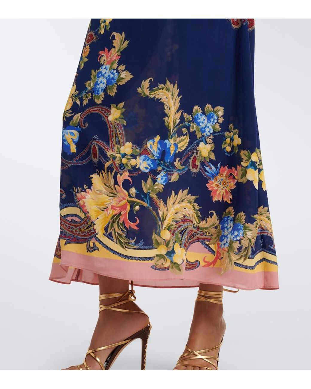 Etro Blue Maxikleid