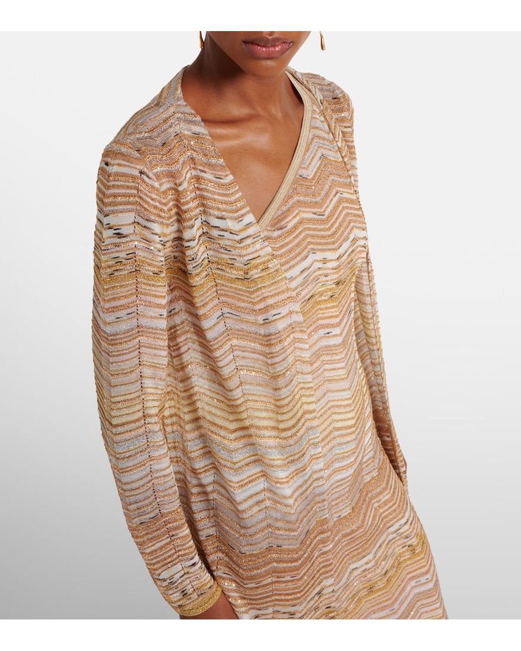 Missoni Natural Zigzag Lame Cardigan