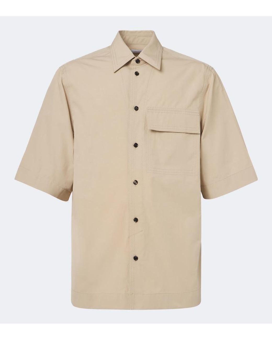 Bottega Veneta Natural Cotton Canvas Shirt for men