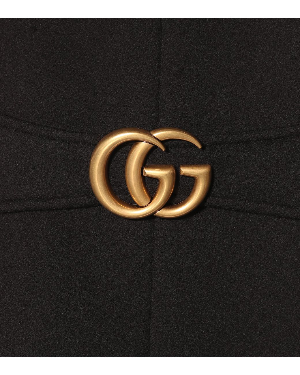 Gucci Double G Embroidery Wool Coat