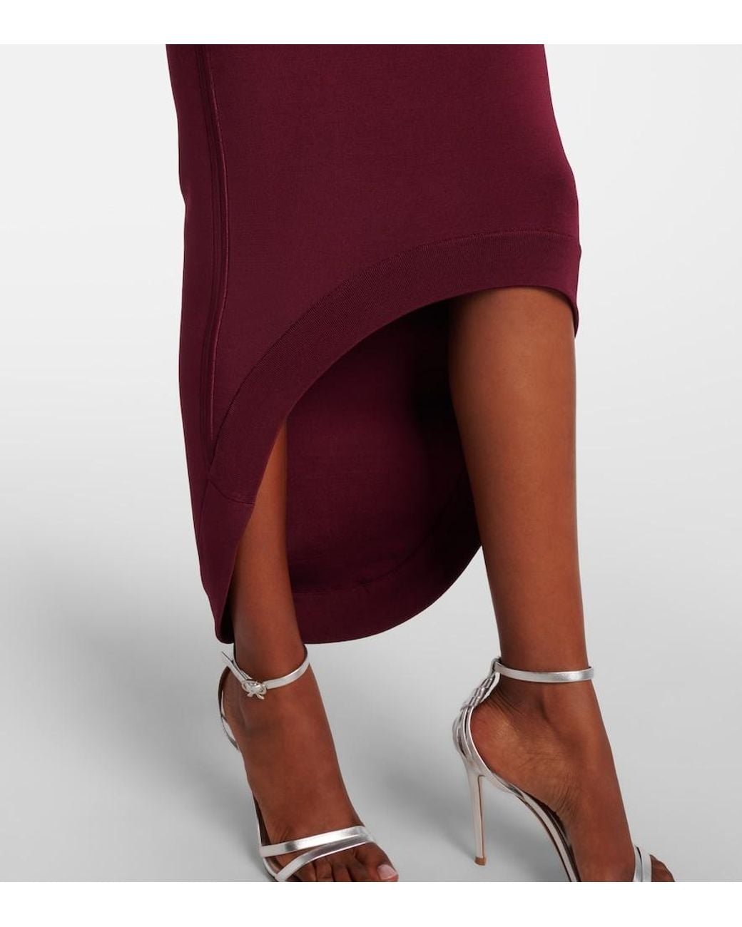 Galvan Red Halterneck Midi Dress
