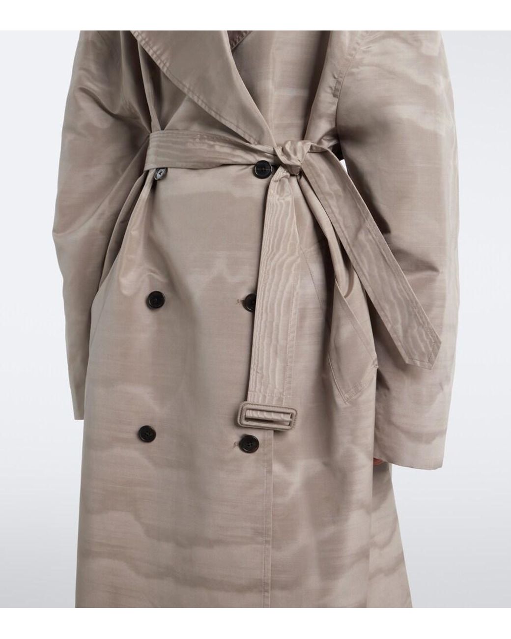 The Row Natural Archa Silk Moire Faille Trench Coat