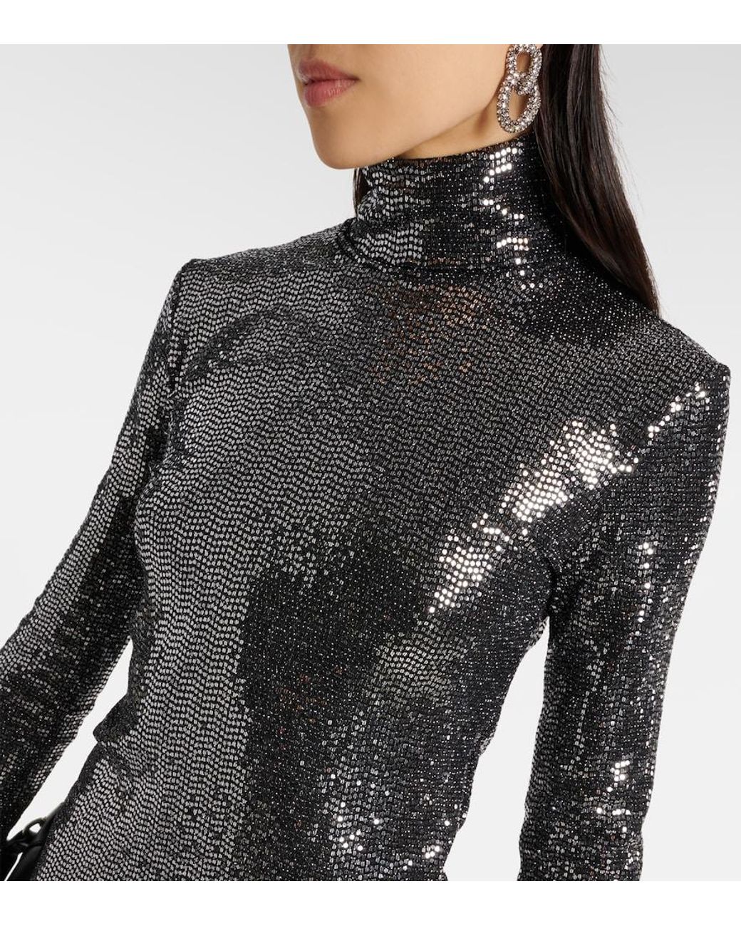 Isabel Marant Gray Joyela Sequined Top
