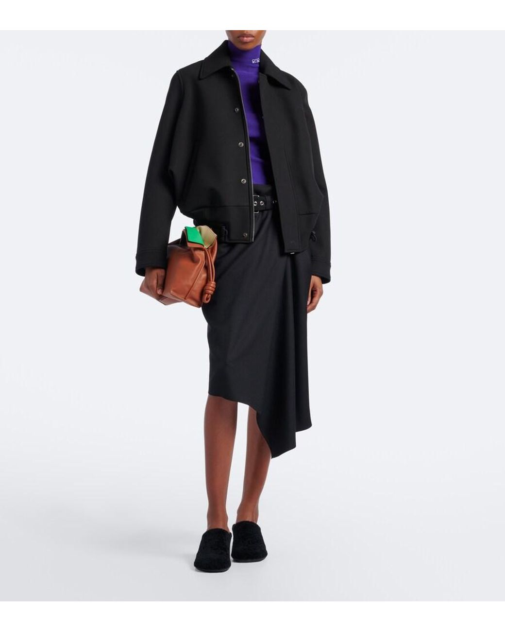 Loewe Black Double L Cotton Blouson Jacket