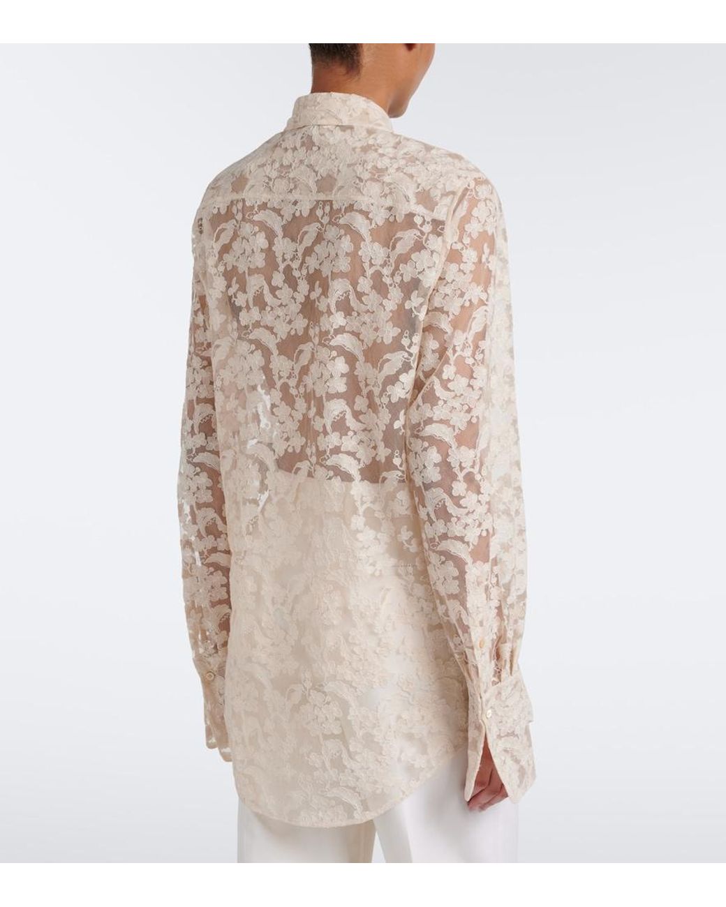 Camisa De Encaje Fendi de color White