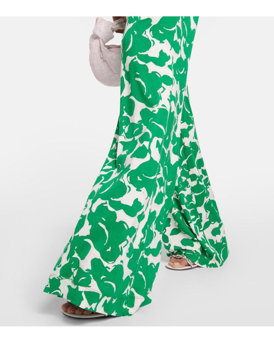 Diane von Furstenberg Green Brooklyn Printed Flared Pants