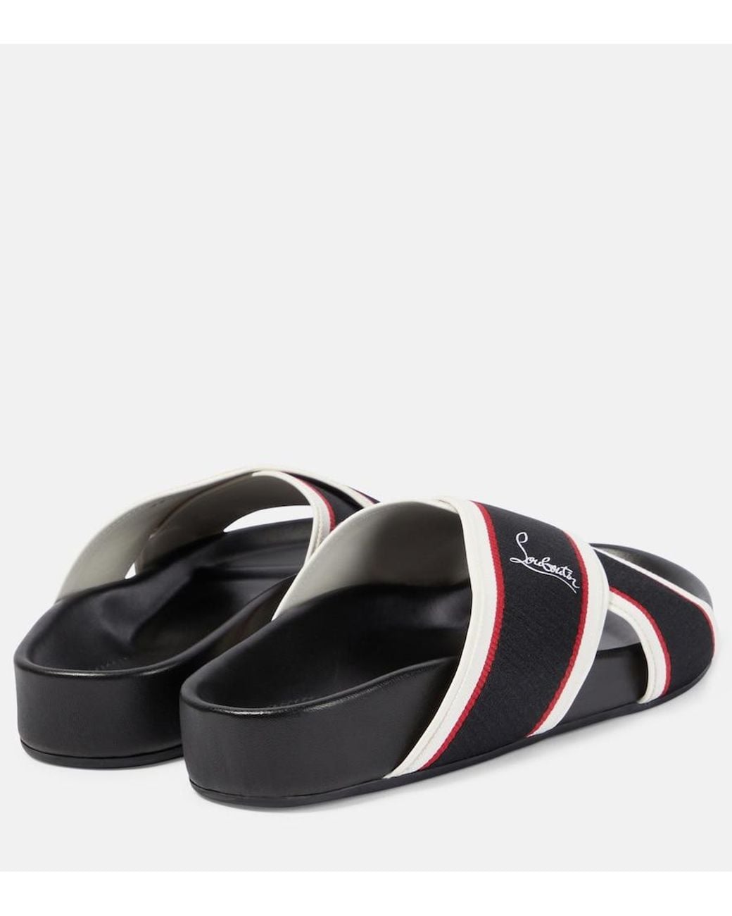 Christian Louboutin Black Hot Cross Bizz Sandal