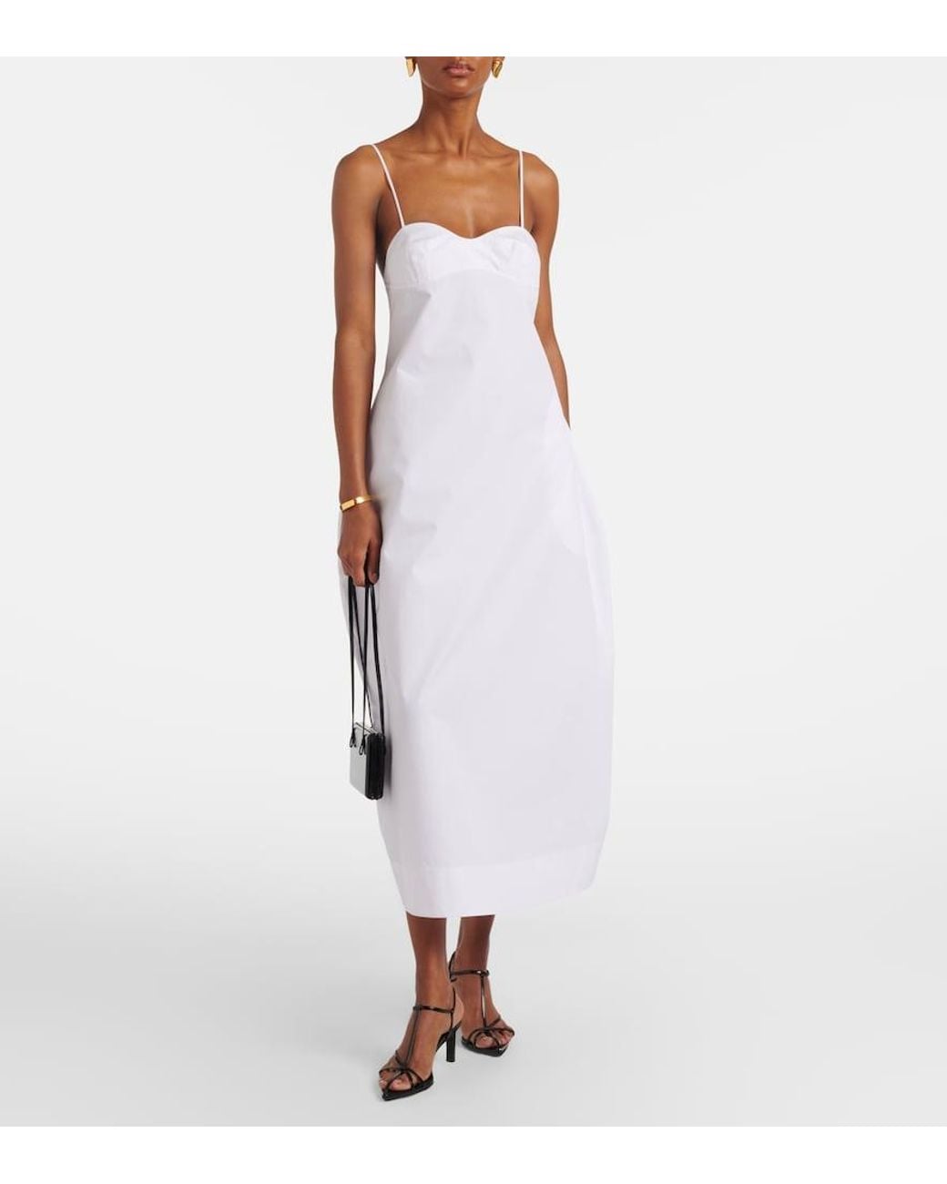 Rohe White Cotton Midi Dress