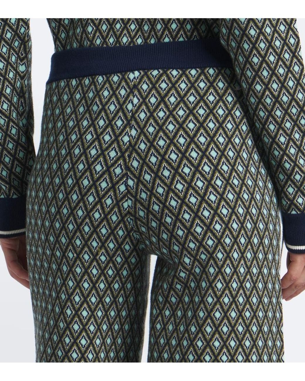 The Upside Green Viva Juniper Cotton-Blend Wide-Leg Pants