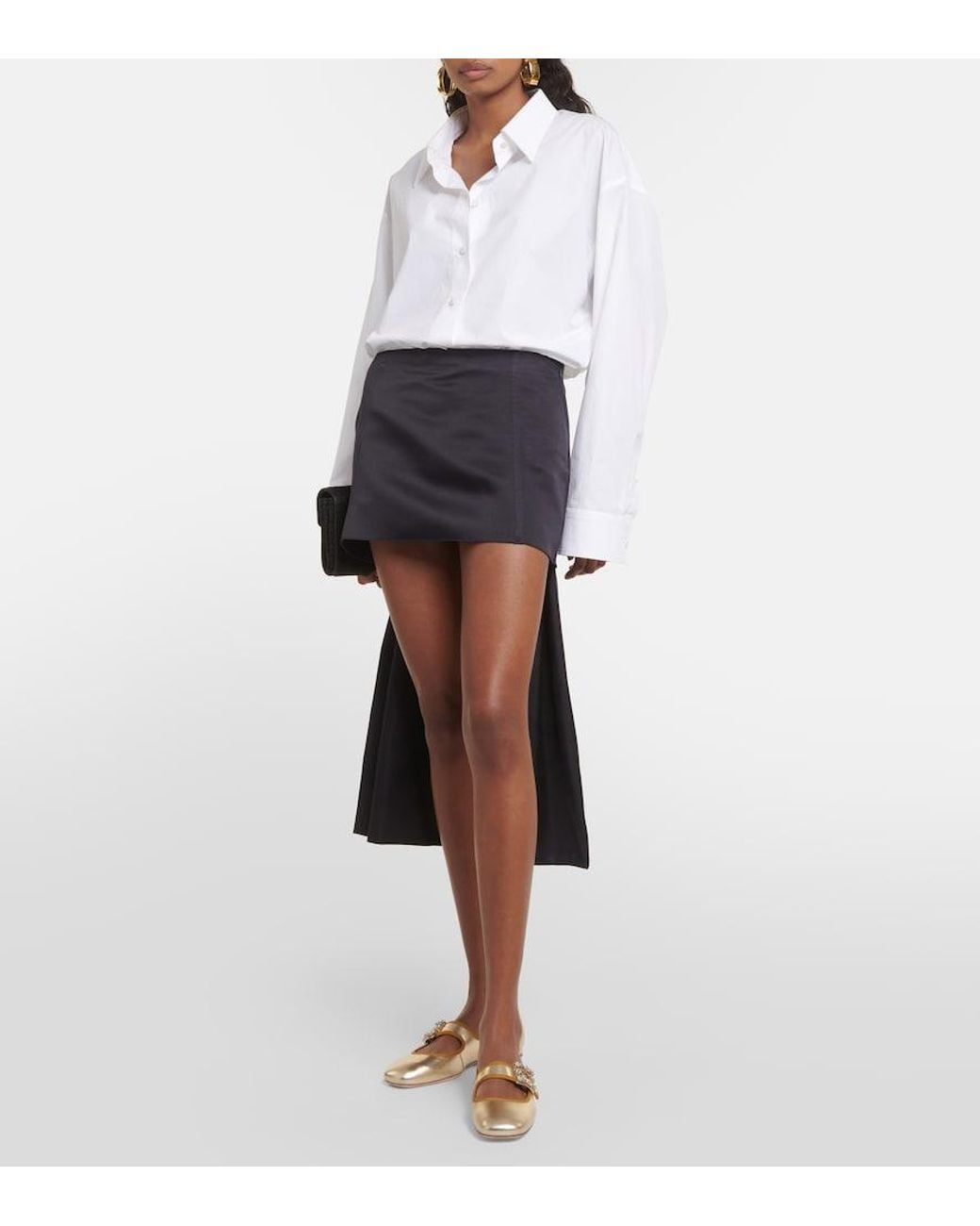 Roger Vivier Brown Tres Vivier Metallic Leather Ballet Flats