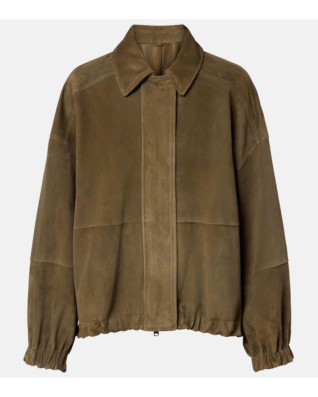 Brunello Cucinelli Green Suede Jacket