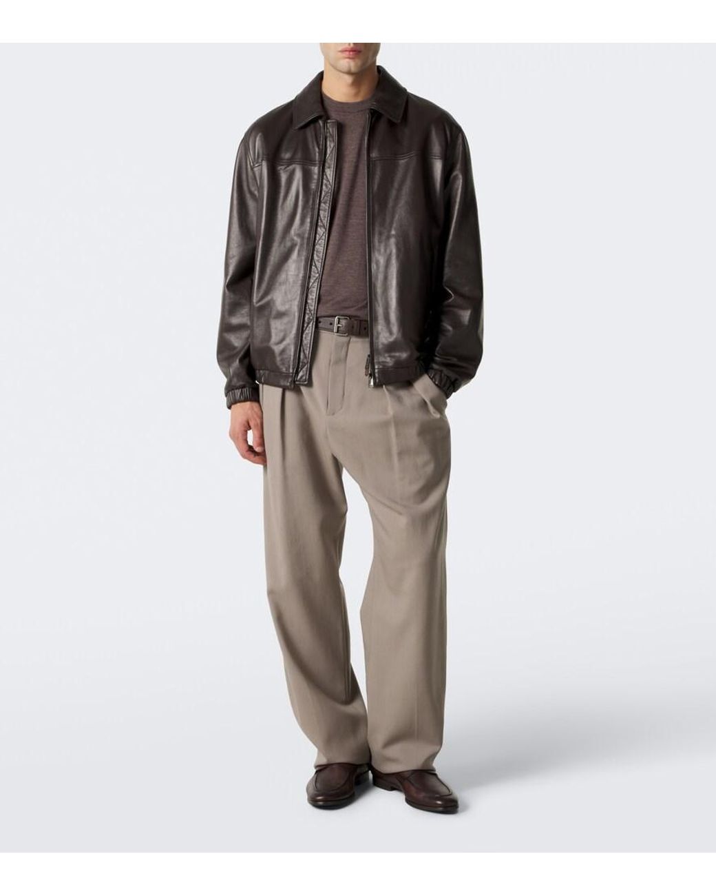 Thom Sweeney Brown Cashmere And Silk Sweater for men