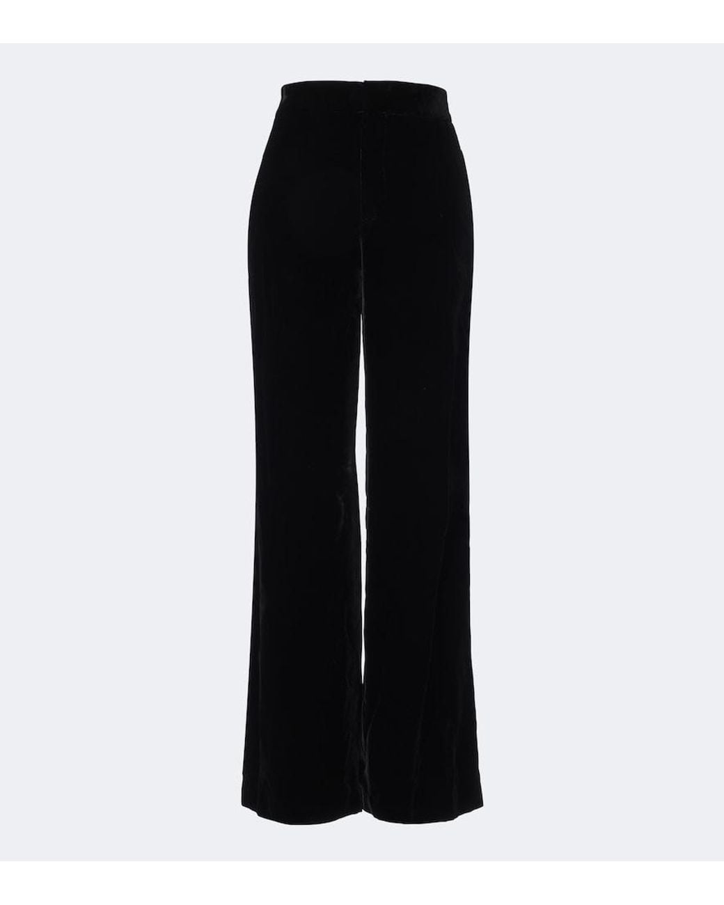 Etro Black Velvet Wide-Leg Pants