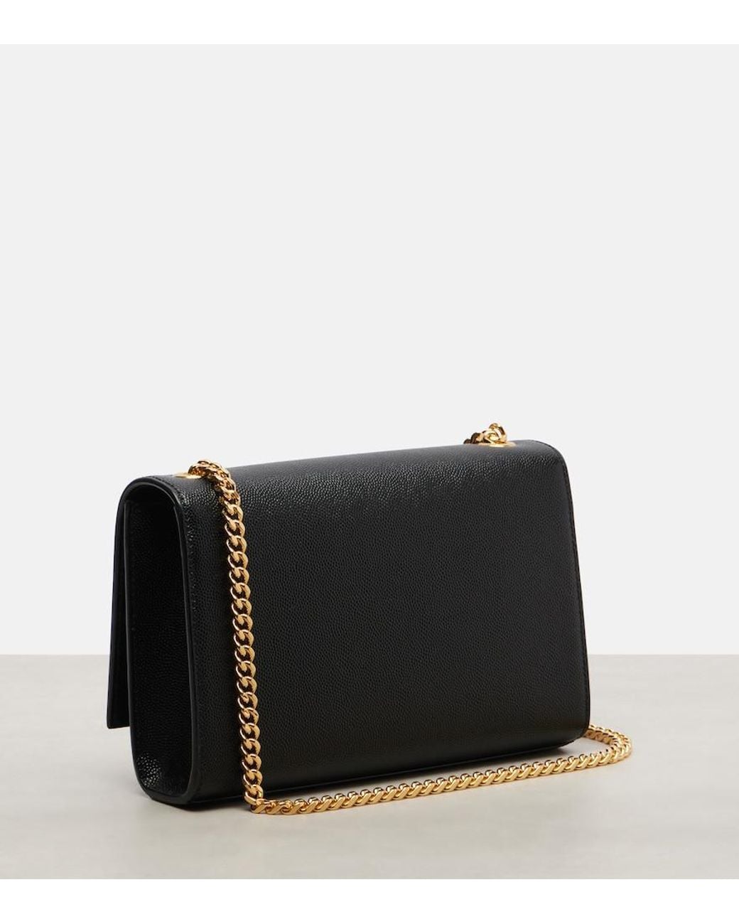 Saint Laurent Black Kate Monogram Small Leather Shoulder Bag