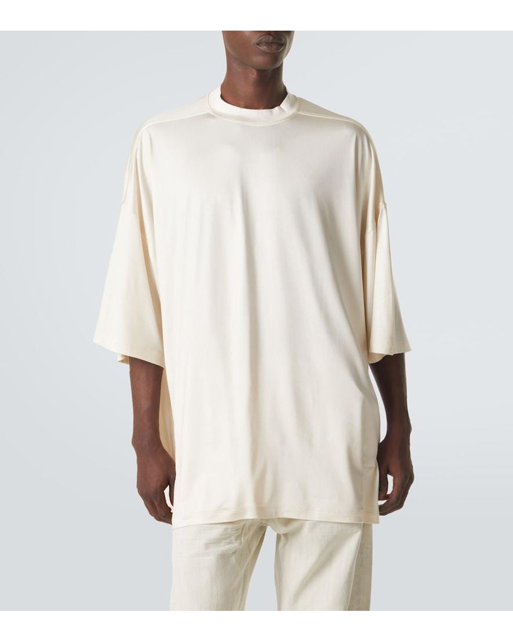 Rick Owens White Drkshdw Tommy Jersey T-Shirt for men