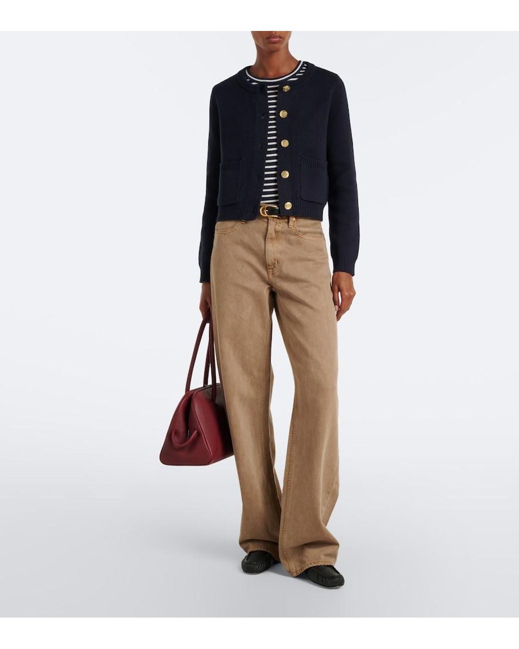 Velvet Blue Mahal Cotton And Cashmere Cardigan