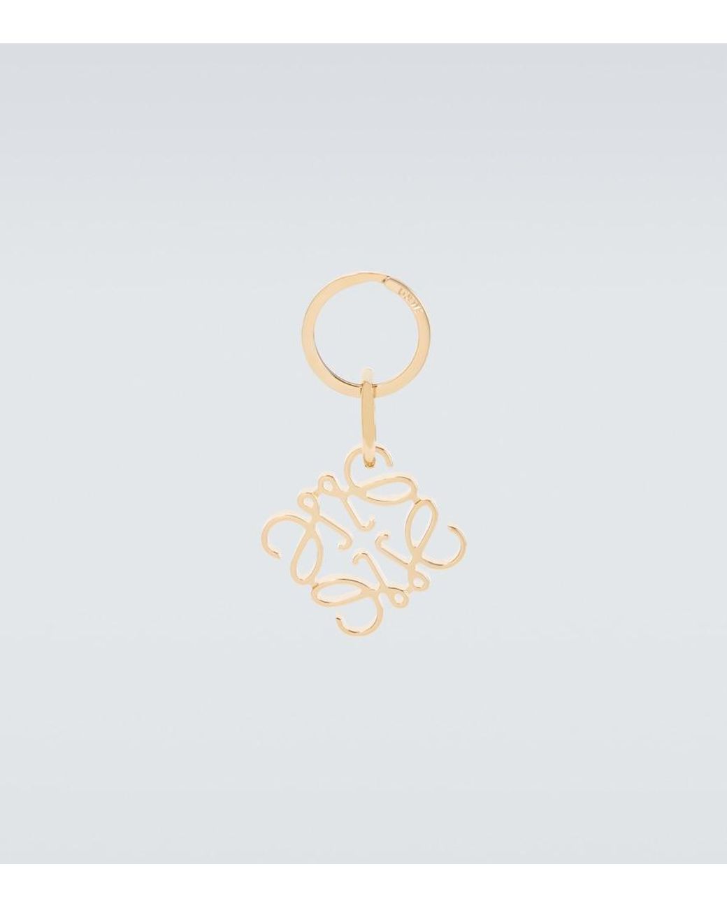 Loewe White Anagram Keychain for men