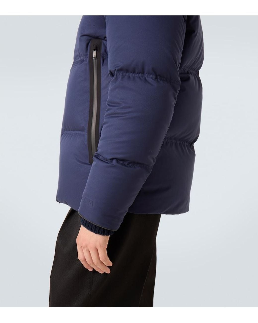 Zegna Blue Padded Puffer Jacket for men