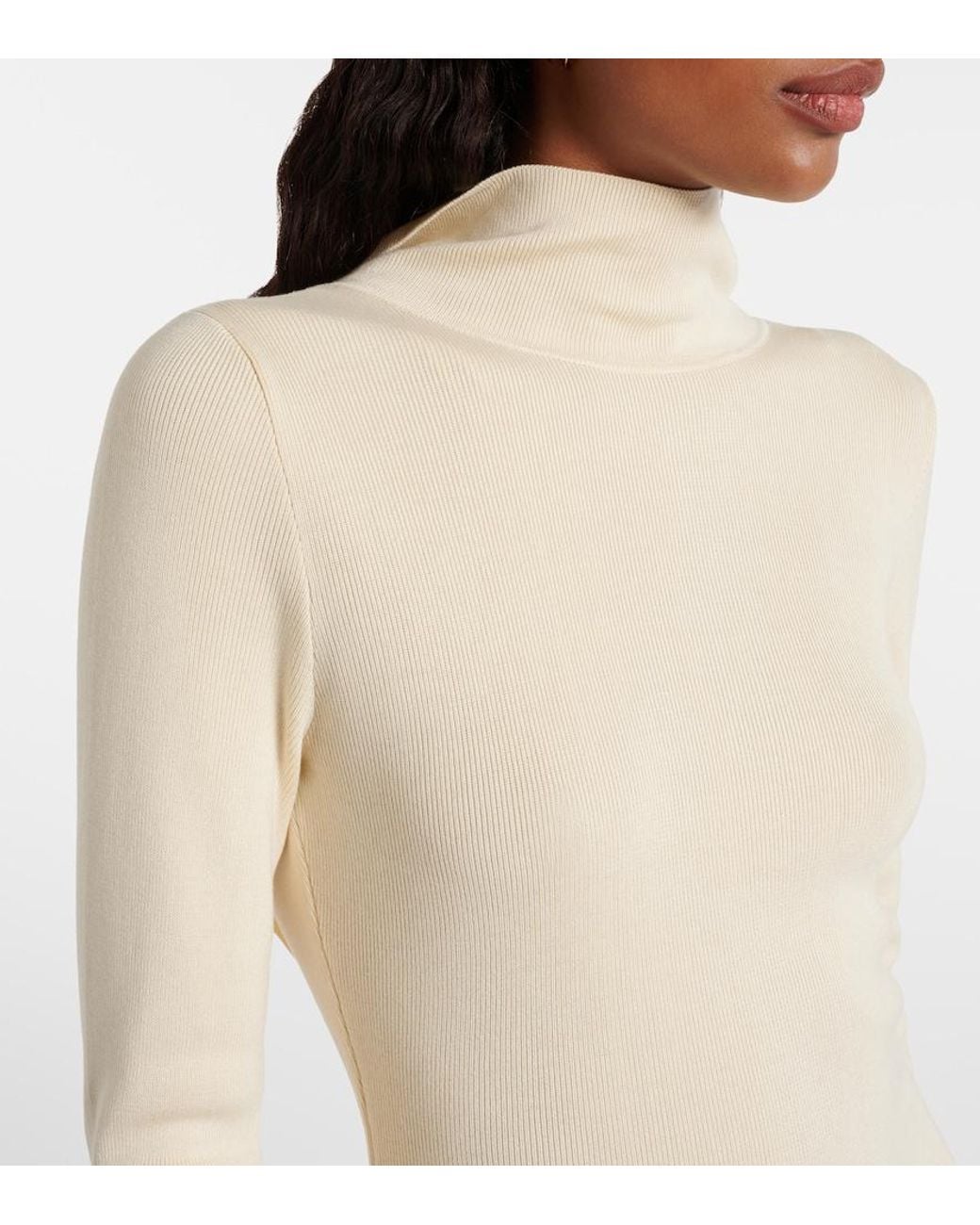 AYA MUSE Natural Elowen Open-Back Silk-Blend Minidress